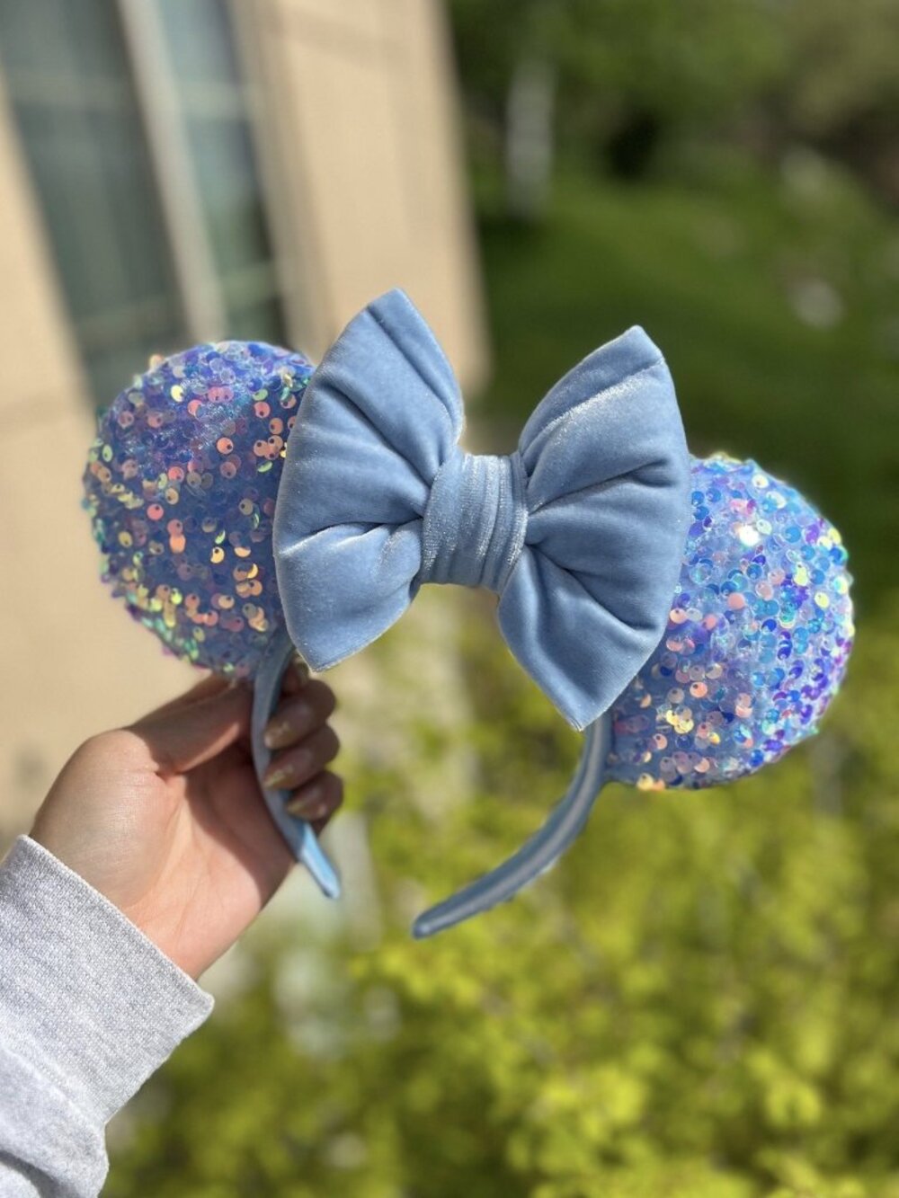 Cinderella inspired Blue Sequin Minnie Ears